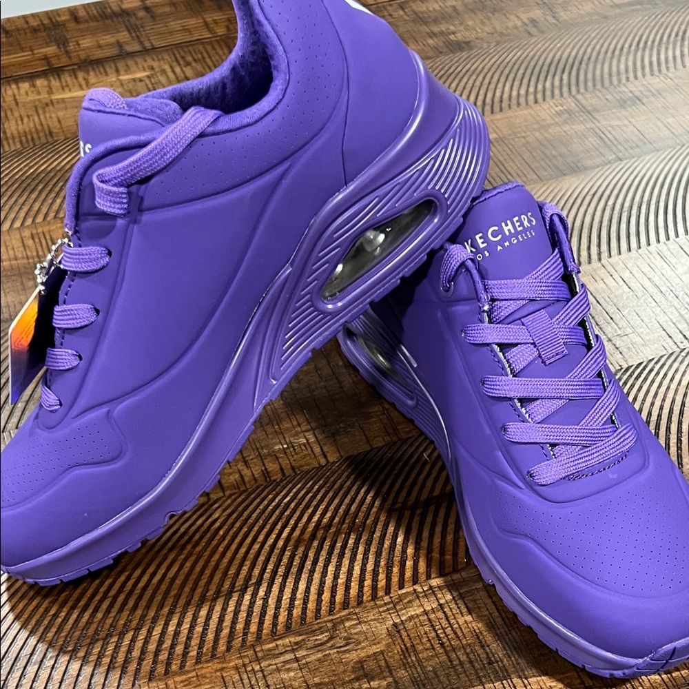Skechers Vivid Purple Athletic Shoes - Picture 3 of 8